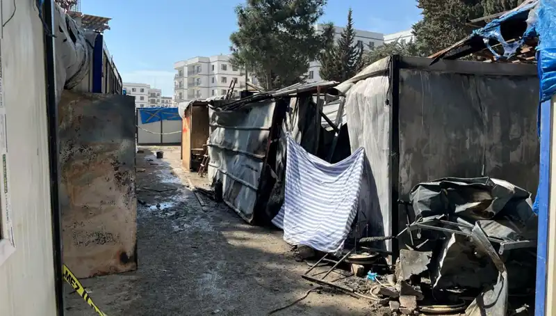 İşçilerin Kaldığı Konteynırda Korkunç Yangın: Ayrıntılar Ortaya Çıktı