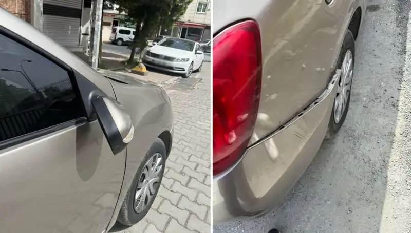 Motosikletli Maganda, Otomobilin Aynasını Kırıp Kavga Sessizliğini Bozdu!